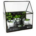 SET - Kovový skleník pro výsadbu aromatických rostlin 